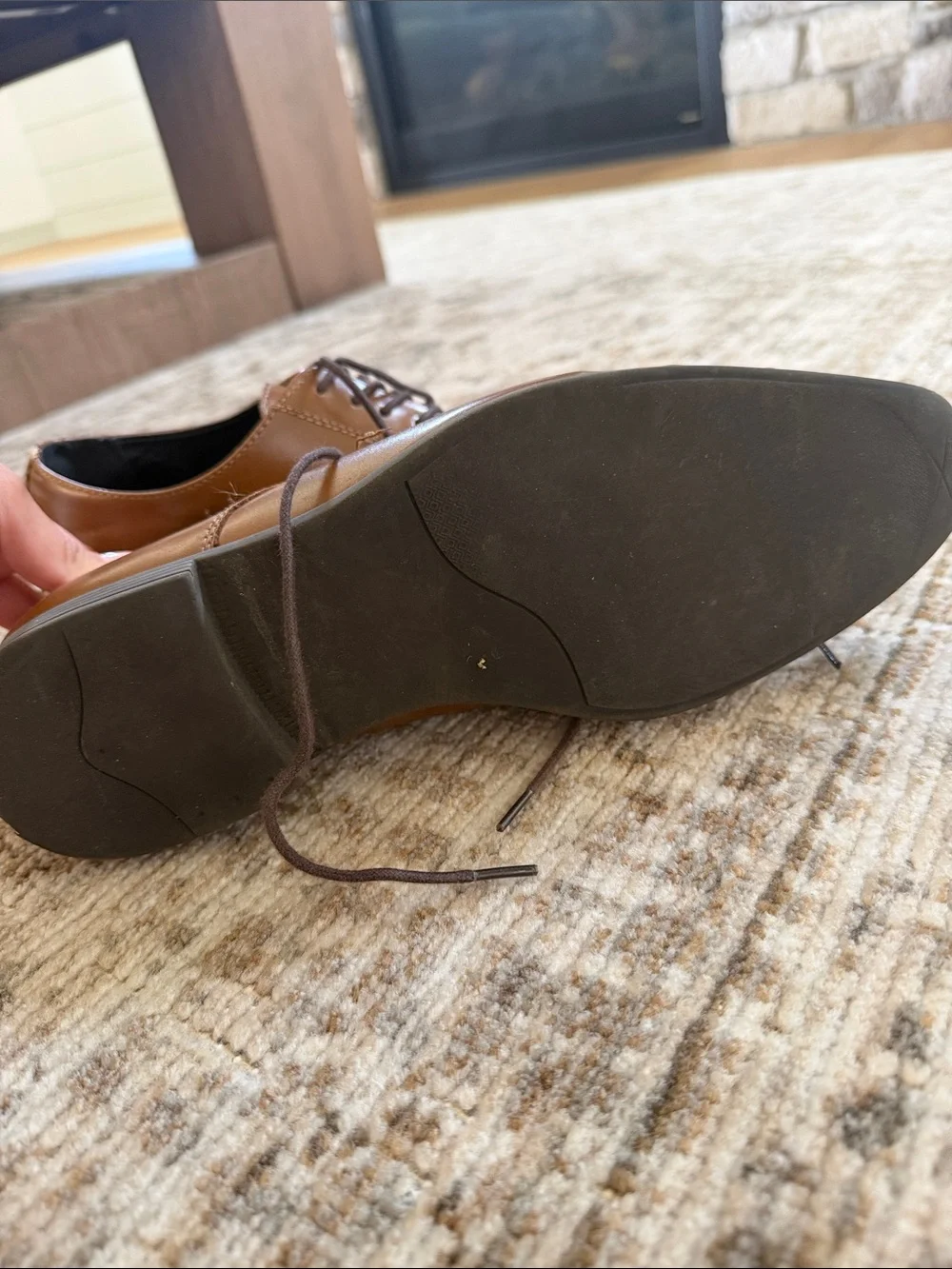 Abound Men's Cognac Leather Oxfords